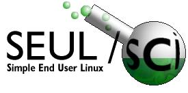 SEUL/sci Logo: a green flask containing bubbles and the 'sci' in SEUL/sci